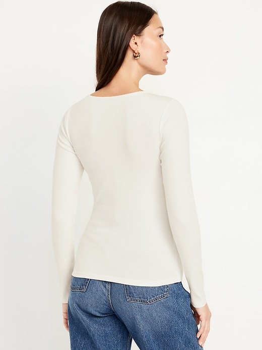 Image number 2 showing, Twist-Front Ribbed Top