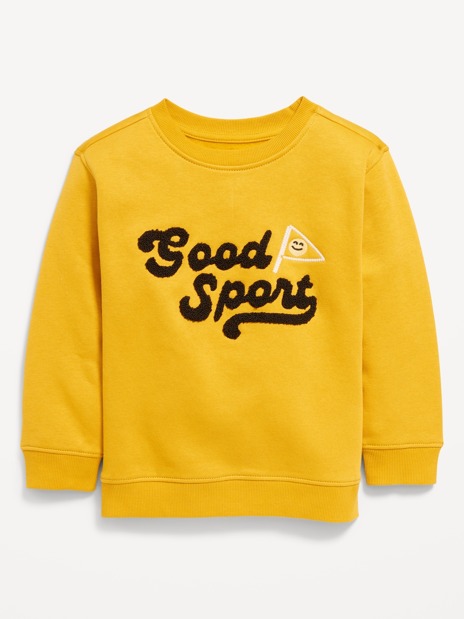 Oversized Crew-Neck Embroidered Sweatshirt for Toddler Boys