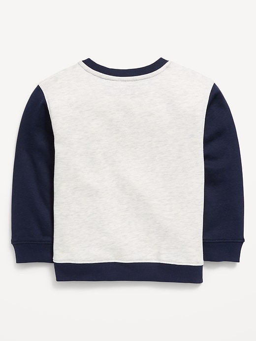 View large product image 2 of 3. Oversized Crew-Neck Embroidered Sweatshirt for Toddler Boys