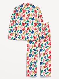 View large product image 3 of 4. Gender-Neutral Printed Button-Front Pajama Set for Kids