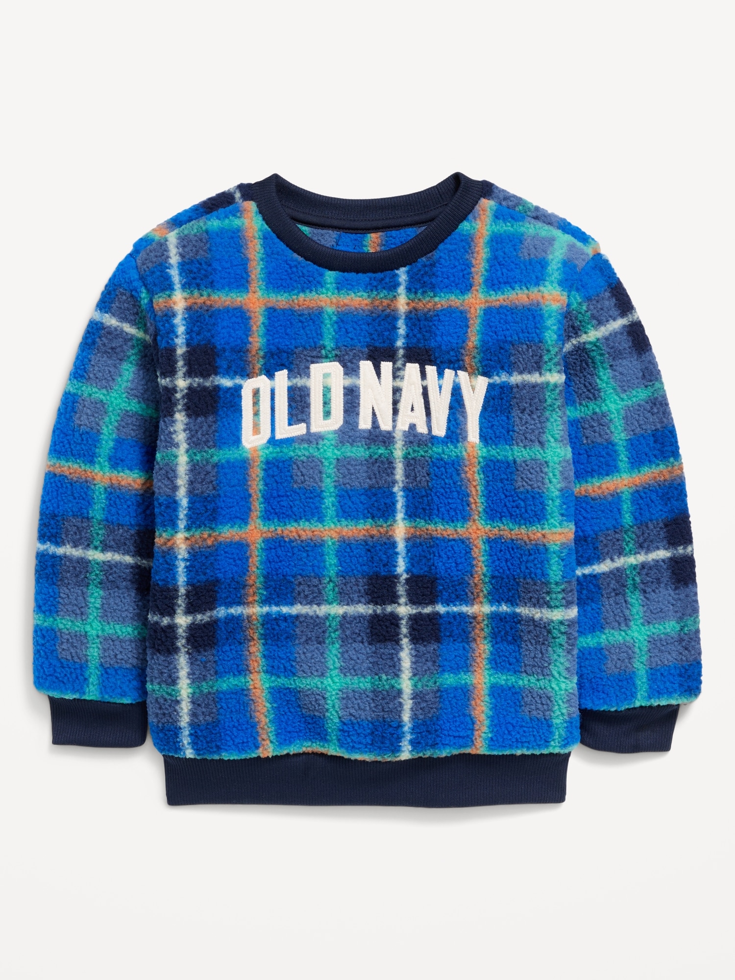 Old Navy Oversized Crew Neck Logo Graphic Sweatshirt for Toddler Boys Blue Size 18 24 M