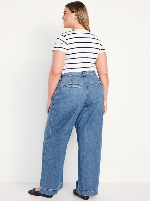 Image number 5 showing, Extra High-Waisted Sky-Hi Wide-Leg Trouser Jeans