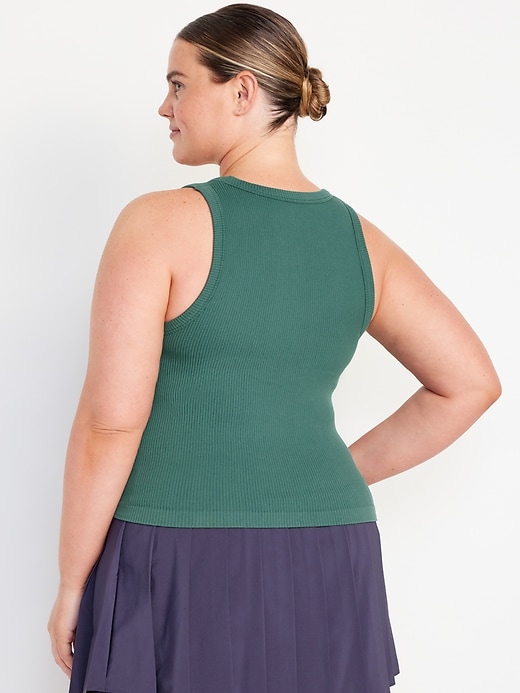 Image number 7 showing, Fitted Seamless Ribbed Tank Top