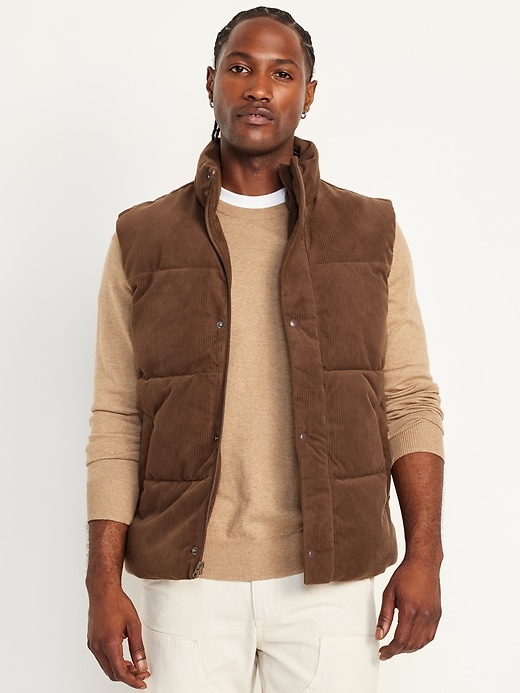 Image number 1 showing, Corduroy Puffer Vest