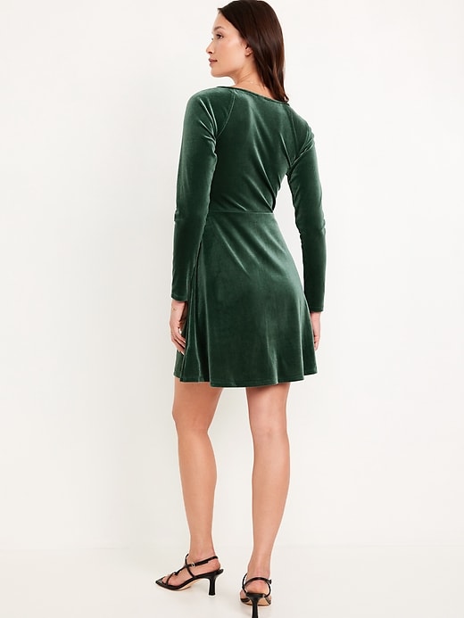 Image number 8 showing, Fit &amp; Flare Velvet Mini Dress