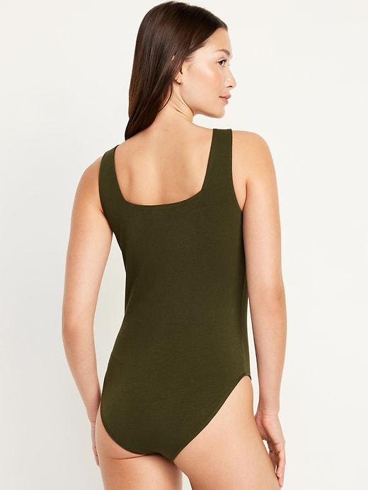 Image number 2 showing, Square-Neck Tank Top Bodysuit