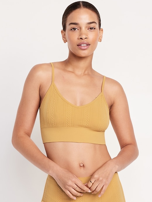 View large product image 1 of 8. Seamless Longline Bralette