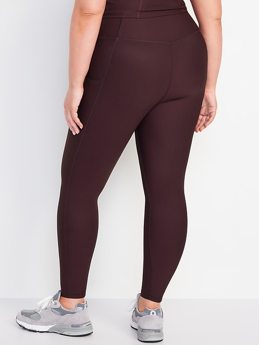 Image number 7 showing, High-Waisted PowerSoft Ribbed Leggings