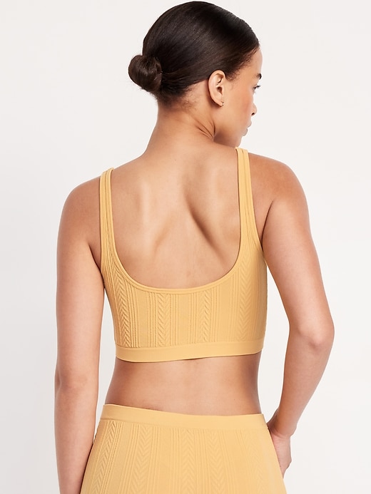 View large product image 2 of 8. Seamless Cable-Knit Bralette