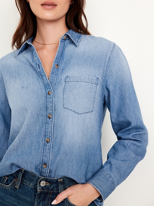 Image number 4 showing, Classic Button-Down Jean Shirt