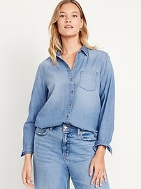 Denim Old Navy button up size offers Medium