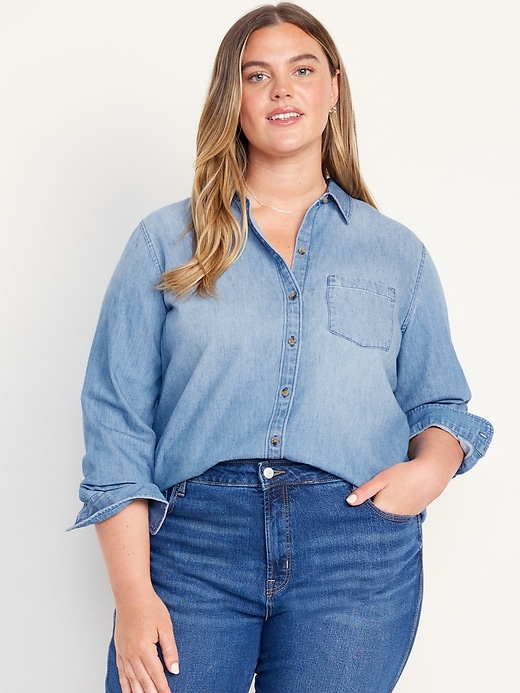 Image number 7 showing, Classic Button-Down Jean Shirt