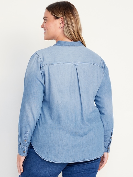 Image number 8 showing, Classic Button-Down Jean Shirt