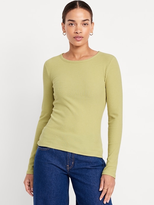 Image number 1 showing, Slim Plush-Knit T-Shirt