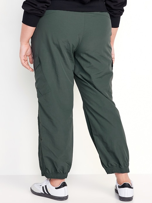 Image number 7 showing, High-Waisted Ankle-Zip Cargo Joggers