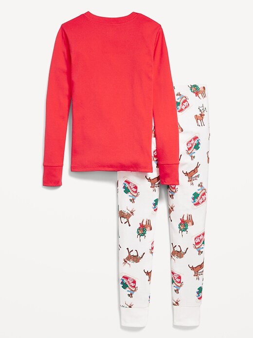 Image number 3 showing, Gender-Neutral Graphic Snug-Fit Pajama Set for Kids