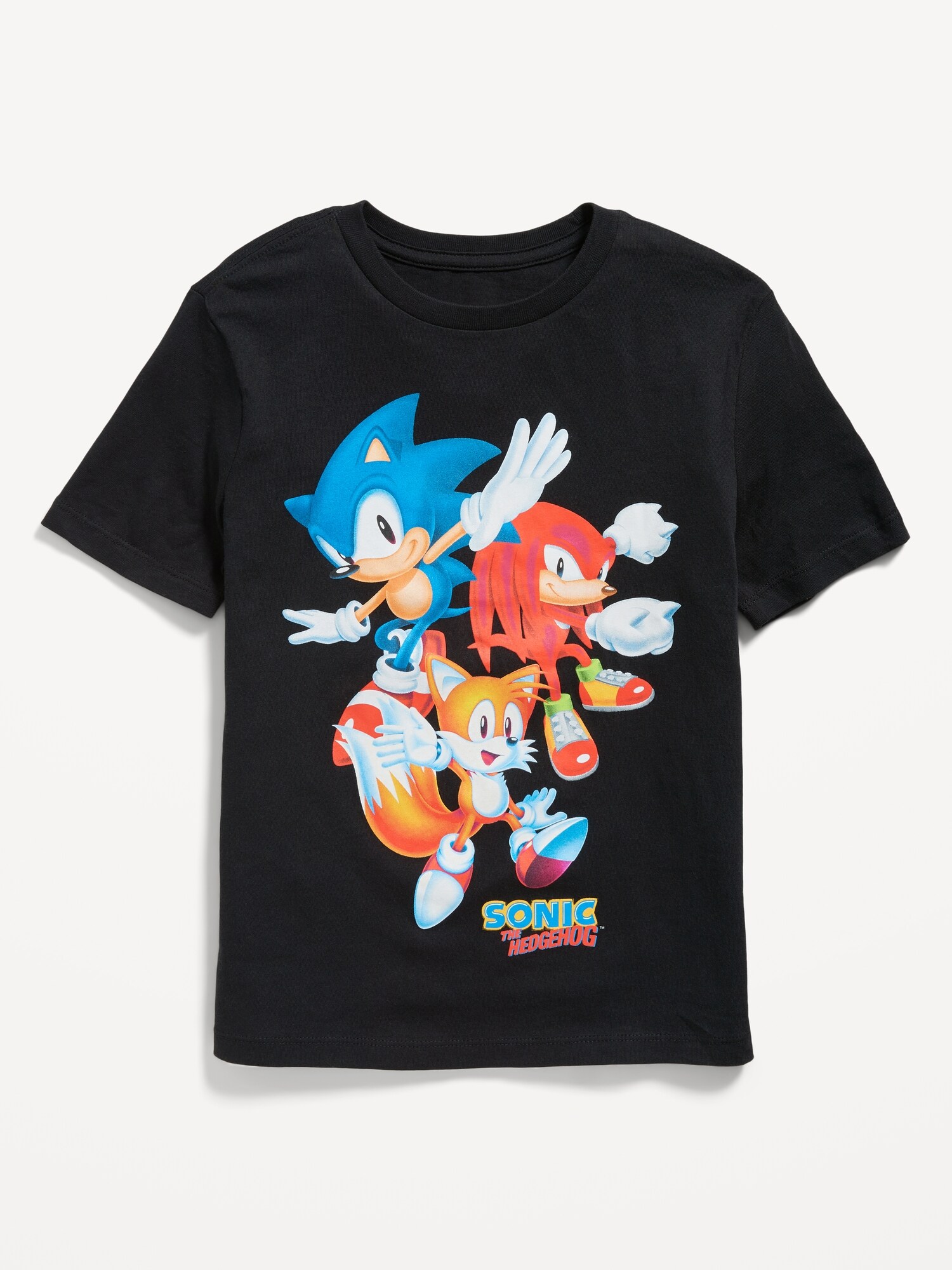 Детская футболка Old Navy Sonic The Hedgehog™ Gender-Neutral Graphic, цвет: Чёрный — фото 2