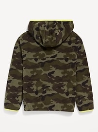 View large product image 3 of 4. Hooded Quarter-Zip Microfleece Jacket for Boys