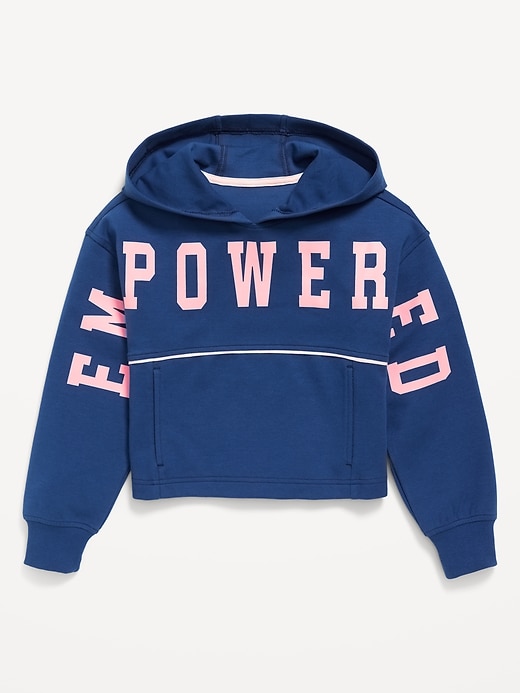 View large product image 1 of 1. Dynamic Fleece Cropped Graphic Hoodie for Girls