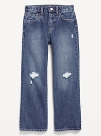 View large product image 4 of 5. High-Waisted Baggy Ripped Wide-Leg Jeans for Girls