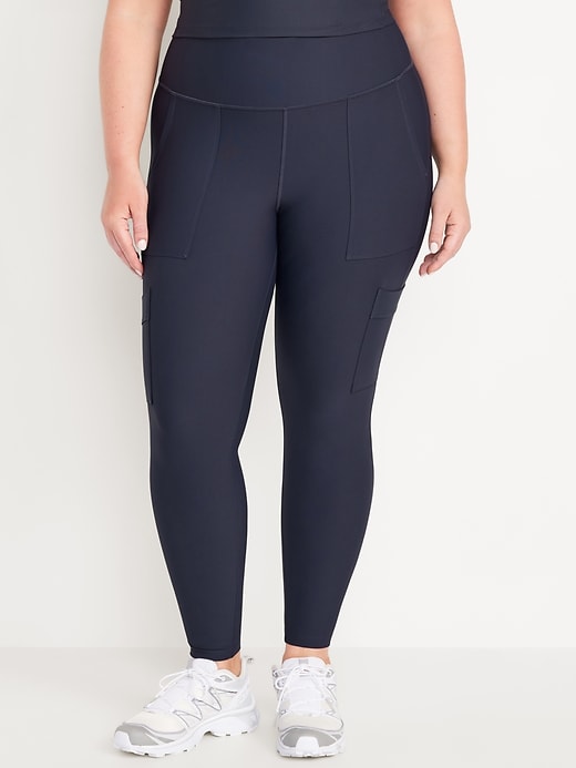 Image number 6 showing, High-Waisted PowerSoft Cargo 7/8 Leggings