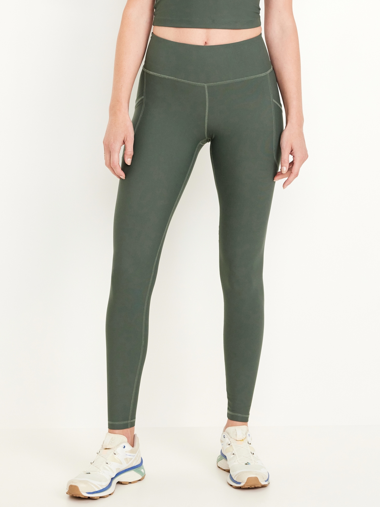 High-Waisted PowerSoft Full-Length Leggings - Green