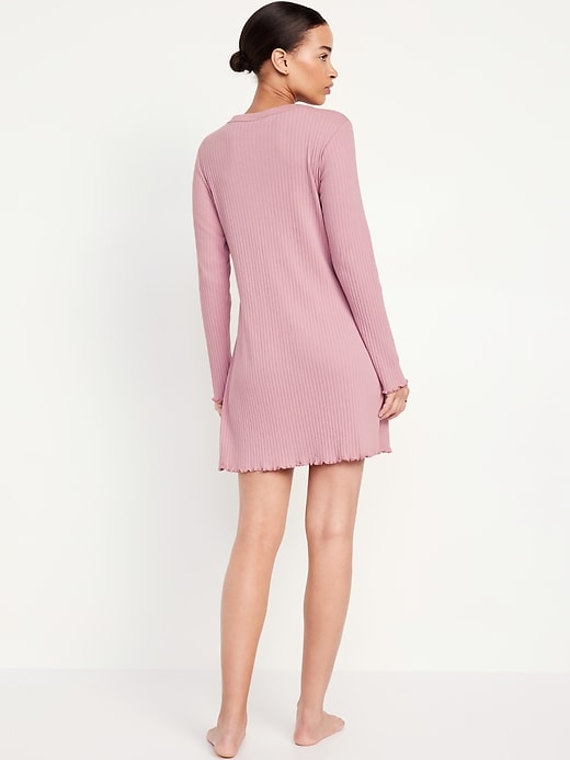 Image number 2 showing, Long-Sleeve Pointelle Nightgown