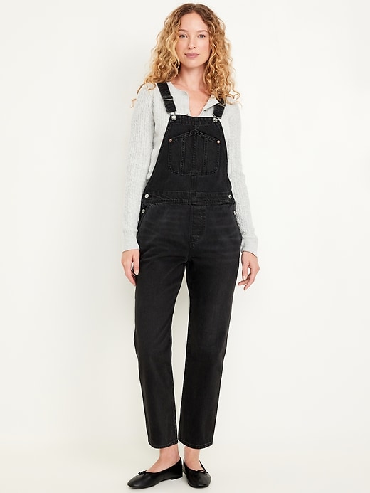 Slouchy Straight Ankle Jean Overalls | Old Navy