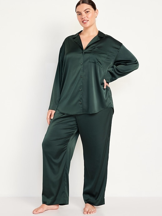 Image number 7 showing, Satin Pajama Pant Set