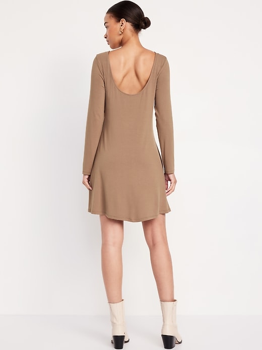 Image number 6 showing, Long-Sleeve Mini Swing Dress