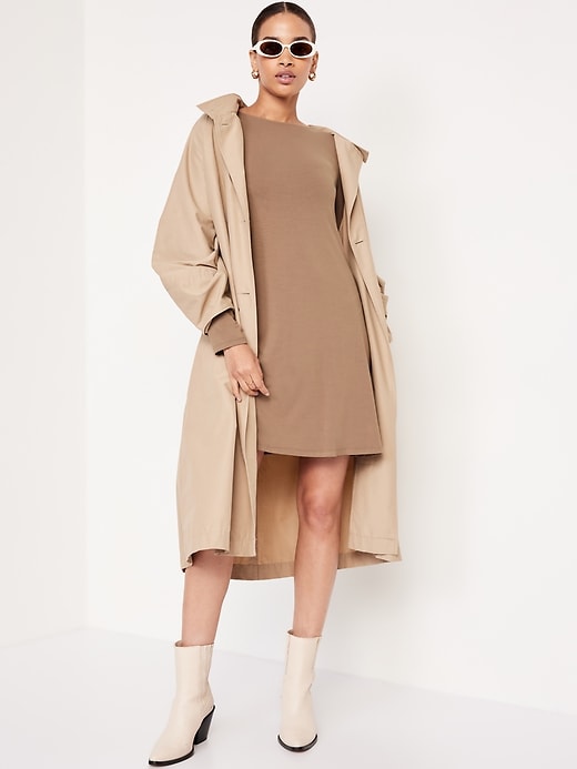 Image number 7 showing, Long-Sleeve Mini Swing Dress