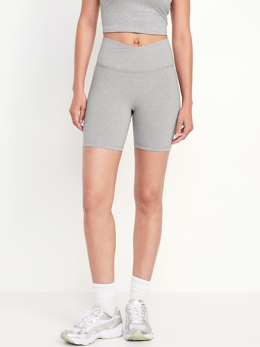 Image number 1 showing, Extra High-Waisted CloudComfy Biker Shorts -- 6-inch inseam