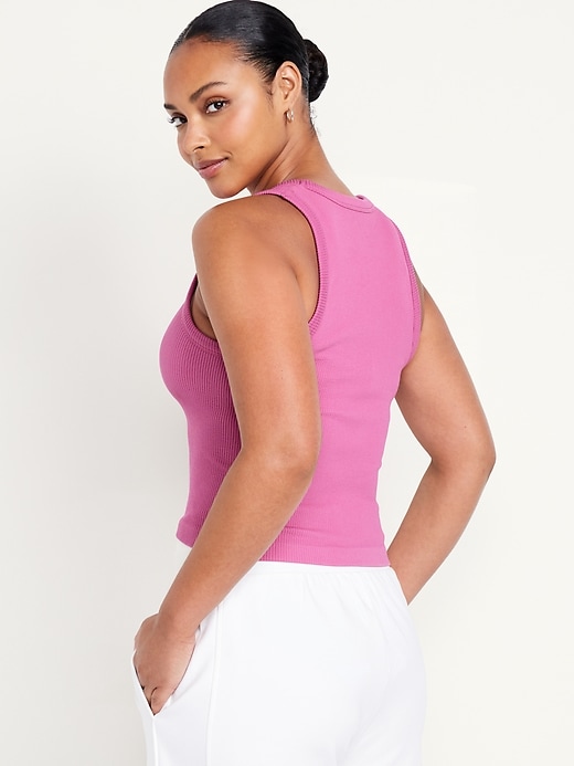 Image number 6 showing, Fitted Seamless Ribbed Tank Top