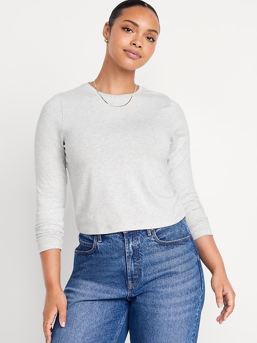 Image number 5 showing, Bestee Long-Sleeve Crop T-Shirt