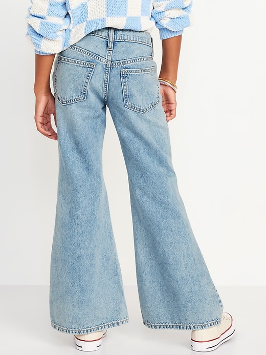 View large product image 2 of 4. High-Waisted Super Baggy Flare-Leg Jeans for Girls