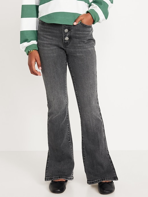 High-Waisted Button-Fly Flare Jeans for Girls | Old Navy