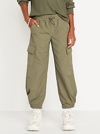 Image number 1 showing, High-Waisted Loose Cargo Performance Pants for Girls