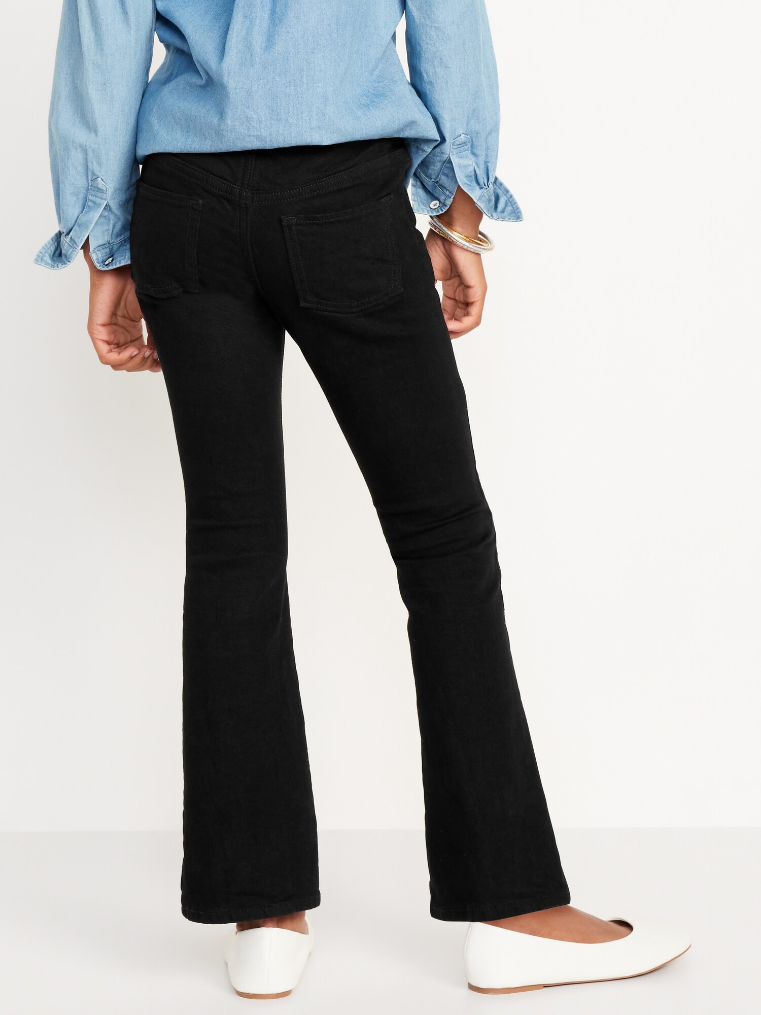 Джинсы Old Navy Wow Boot-Cut Pull-On Jeans для девочек, цвет: Чёрный — фото 2
