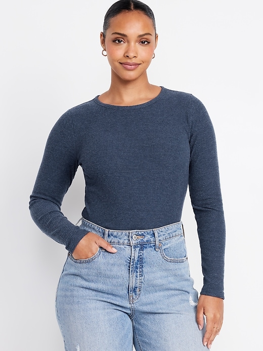 Image number 5 showing, Plush-Knit Long-Sleeve T-Shirt