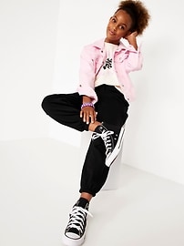 View large product image 3 of 5. Vintage High-Waisted Jogger Sweatpants for Girls