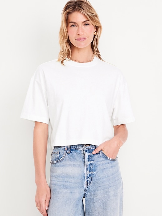 Image number 1 showing, Vintage Oversized Crop T-Shirt