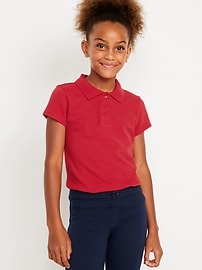 Image number 1 showing, Uniform Pique Polo Shirt for Girls