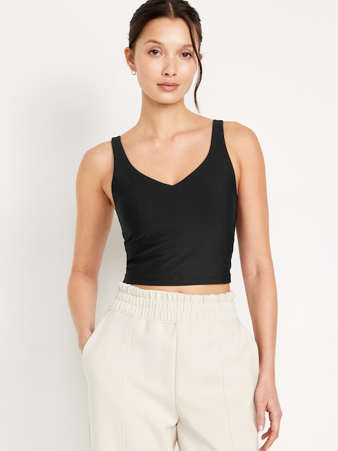 Light Support PowerSoft Longline Sports Bra - Black Jack