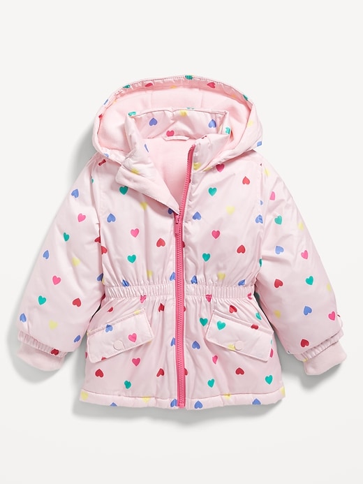 View large product image 1 of 2. Water-Resistant Cinched-Waist Snow Jacket for Toddler Girls