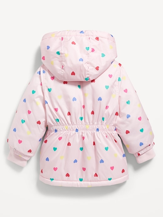 View large product image 2 of 2. Water-Resistant Cinched-Waist Snow Jacket for Toddler Girls