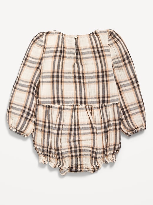 View large product image 2 of 2. Long-Sleeve One-Piece Romper for Baby