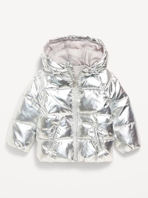 View large product image 1 of 2. Shiny Quilted Puffer Jacket for Toddler Girls