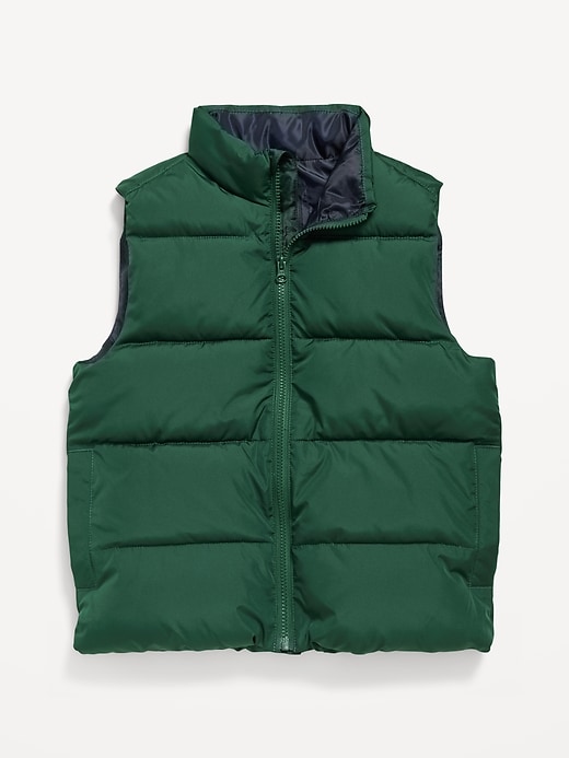 View large product image 2 of 3. Water-Resistant Quilted Puffer Vest for Boys