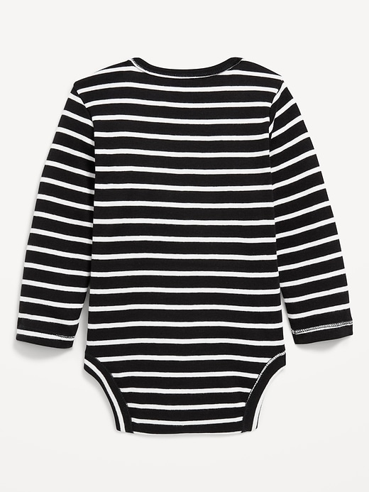 View large product image 2 of 2. Unisex Printed Long-Sleeve Bodysuit for Baby