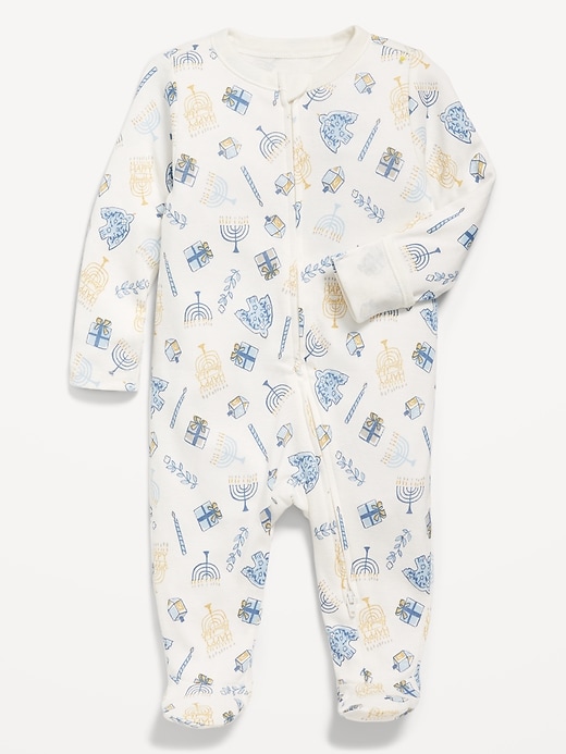 View large product image 2 of 3. 2-Way-Zip Printed Sleep &amp; Play Footed One-Piece for Baby